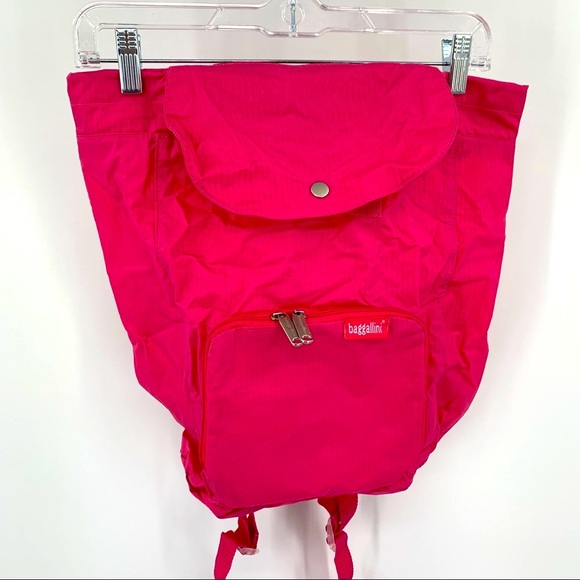 Baggallini Handbags - Baggallini Pink Nylon Packable Backpack